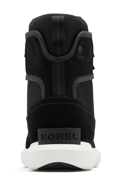 Shop Sorel Explorer™ Mission Waterproof Boot In Black/ Sea Salt