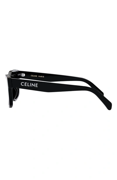 Celine Rectangular Sunglasses In Black