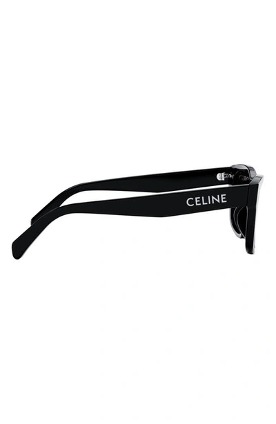 Celine Rectangular Sunglasses In Black