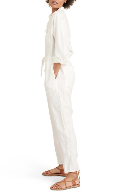 Shop Alex Mill Tie Waist Linen Jumpsuit In Natural