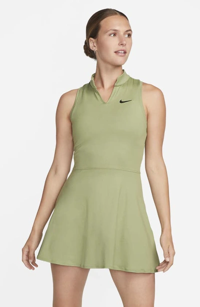 Shop Nike Court Victory Dri-fit Racerback Dress In Alligator/ Black