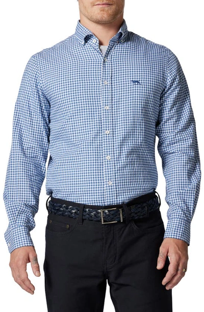 Shop Rodd & Gunn Sports Fit Gingham Button-down Oxford Shirt In Sea Blue