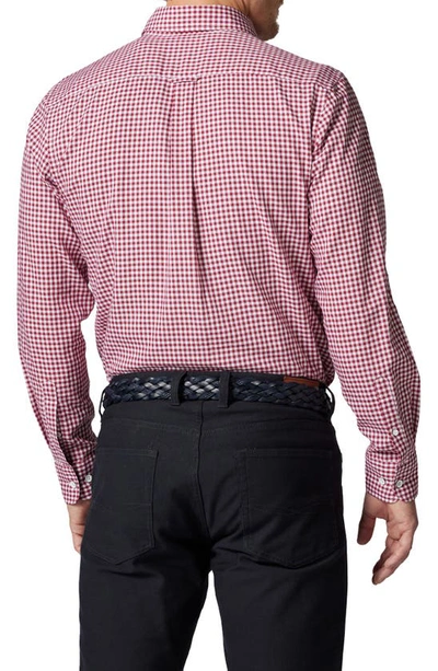 Shop Rodd & Gunn Sports Fit Gingham Button-down Oxford Shirt In Claret