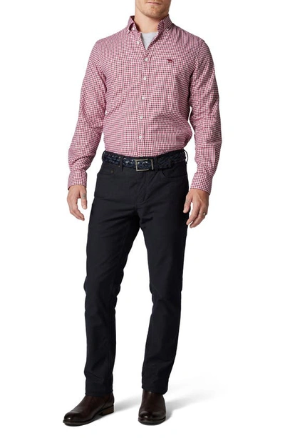 Rodd & Gunn Gunn Check Oxford Sports Fit Button-down Shirt In Claret
