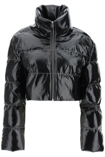 Shop Staud Ace Cropped Down Jacket In Black
