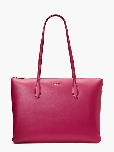 Shop Kate Spade All Day Large Zip-top Tote In Plum Liqueur