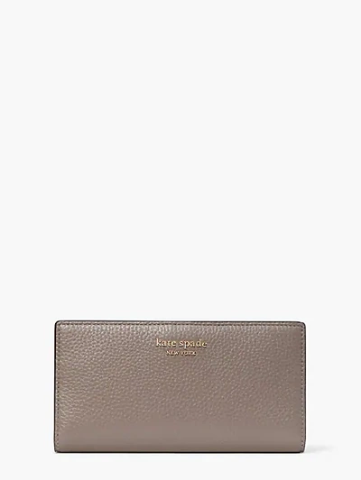 Shop Kate Spade Veronica Slim Bifold Wallet In Mineral Grey