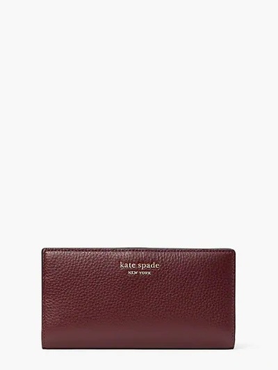 Shop Kate Spade Veronica Slim Bifold Wallet In Grenache