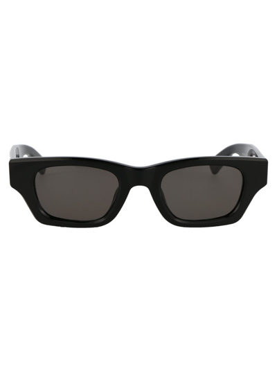 Shop Ambush Ray Rectangle Frame Sunglasses In Black