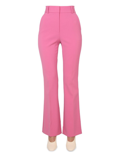 Shop Boutique Moschino High Waist Flared Pants In Pink
