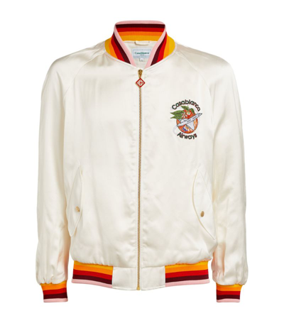 Shop Casablanca Airways Bomber Jacket In White