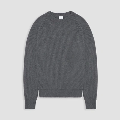 Shop Asket The Heavy Wool Sweater Charcoal Melange