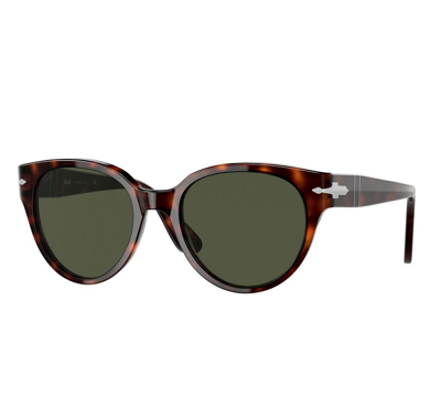 Shop Persol Green Phantos Ladies Sunglasses Po3287s 24/31 51