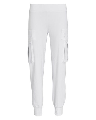 Shop Norma Kamali Cargo Jog Pants In White