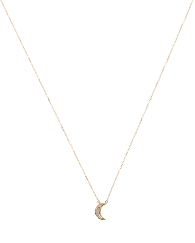 Shop Adina Reyter Baguette Moon Chain Necklace In Gold