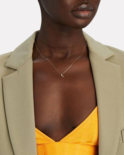 Shop Adina Reyter Baguette Moon Chain Necklace In Gold