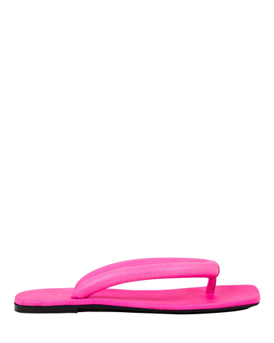 Shop Staud Rio Puffy Thong Sandals In Pink