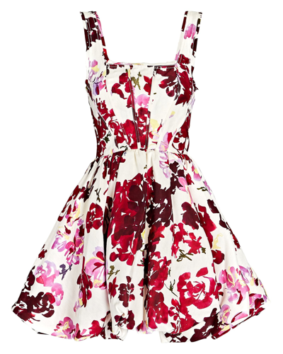 Shop Aje Suzette Floral Mini Dress In Multi