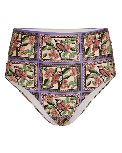 Shop Agua By Agua Bendita Magenta Golondrinas Bikini Bottoms In Multi