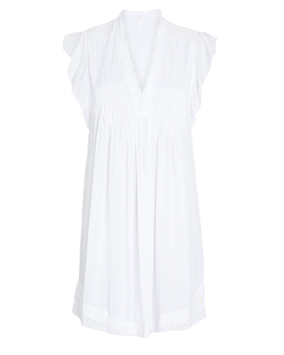 Shop Poupette St Barth Sasha Lace-trimmed Mini Dress In White
