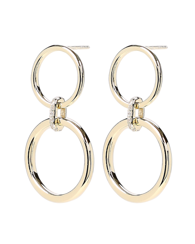 Shop Ela Rae Double Ring Drop Earrings In Gold