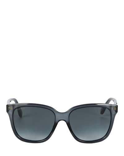 Shop Gucci Oversized Square Sunglasses In Grey