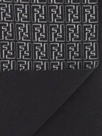 Shop Fendi Ff Monogram Scarf In Wl Bianco Nero