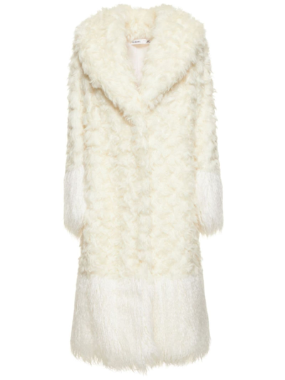 Shop Alabama Muse Mick Faux Fur Coat In Bianco