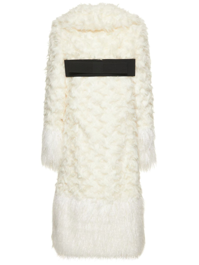 Shop Alabama Muse Mick Faux Fur Coat In Bianco