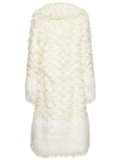 Shop Alabama Muse Mick Faux Fur Coat In Bianco