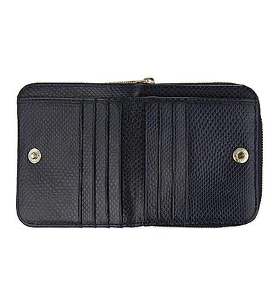 Shop Aspinal Of London Mini Continental Coin Purse In Navy