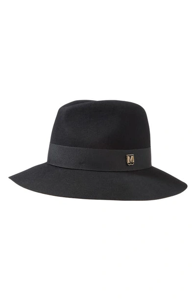 Bruno Magli Wool Felt Fedora Hat In Black