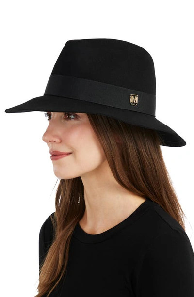 Bruno Magli Wool Felt Fedora Hat In Black