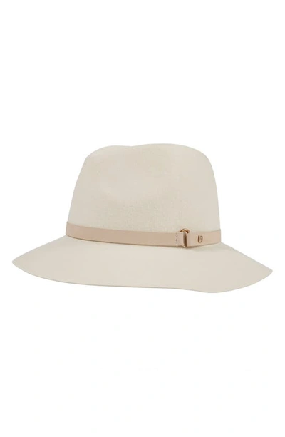 Bruno Magli Wool Felt Fedora Hat In White