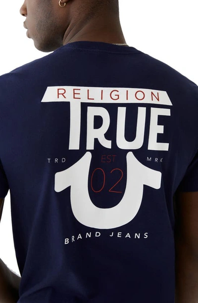 Shop True Religion Brand Jeans True Religion Chest Logo Cotton Crew Neck T-shirt In Ace
