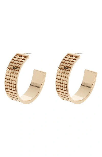 Shop Melrose And Market 50mm Chainmail Wide Hoop Earrings In Gold