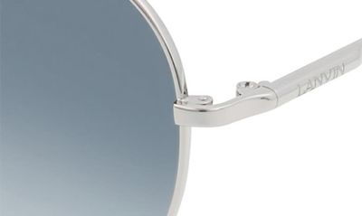 Shop Lanvin 61mm Gradient Aviator Sunglasses In Silver/ Gradient Blue