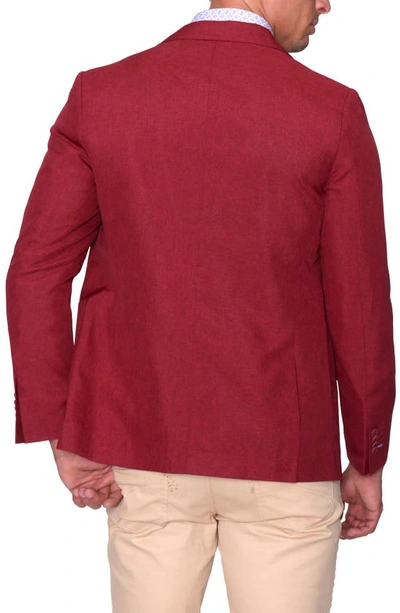 Tailorbyrd Modern Fit Tonal Melange Sportcoat In Red