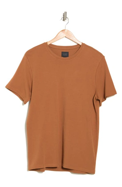 Shop 14th & Union Short Sleeve Interlock T-shirt In Rust Argan Oil