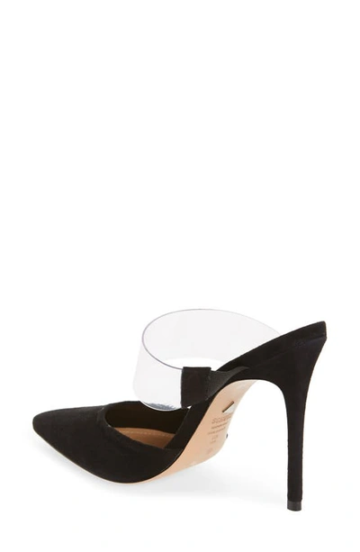 Shop Schutz Sionne Clear Strap Pointed Toe Mule In Black