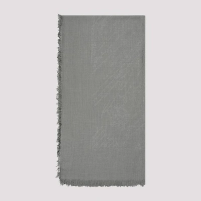 Shop Berluti Wool And Silk Scarf In P Organic Grey