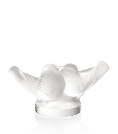 Shop Lalique Lovebirds Small Sculpture In White