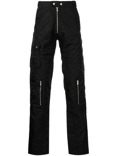 Shop Gmbh Zip Detail Cargo Trousers In Black
