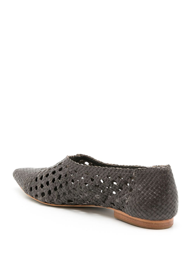 Sarah Chofakian Sapatilha Mykonos Woven Ballerina Shoes In Grey