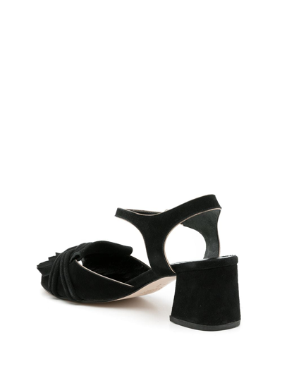Shop Sarah Chofakian Antonieta Fringe-flap Sandals In Black