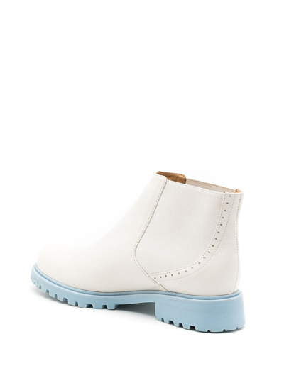 Sarah Chofakian Soul Ankle Boots In White
