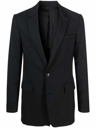 Shop Ami Alexandre Mattiussi Single-breasted Blazer Jacket In Black