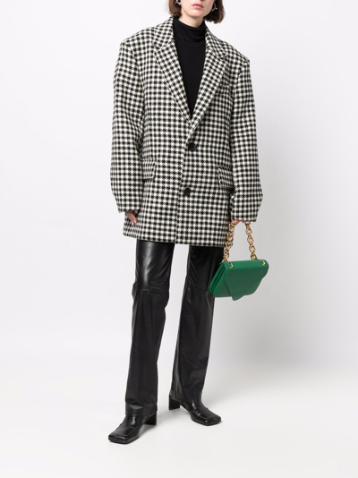 Shop Ami Alexandre Mattiussi Houndstooth Pattern Blazer Jacket In Black