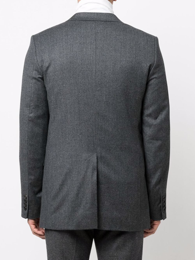Shop Ami Alexandre Mattiussi Single-breasted V-neck Blazer In Grey