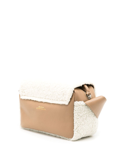 Sarah Chofakian Sassy Shearling Crossbody Bag In Neutrals